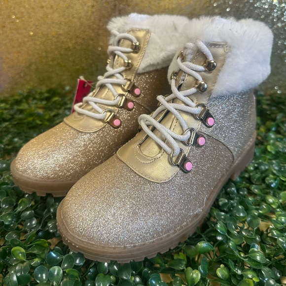 Juicy Couture Other - Juicy Couture Gold Sparkle Girls Boots JJK Castro